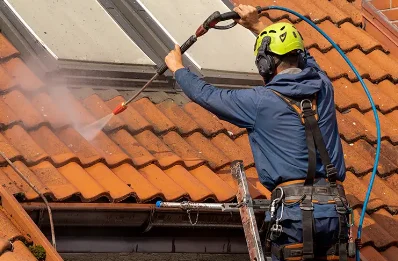 Démoussage et hydrofuge de toiture à Mela